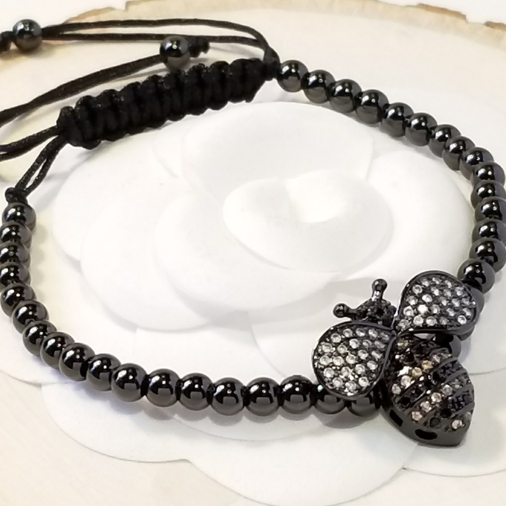 NEW Pave CZ Bumble Bee Bracelet - Picture 2 of 4